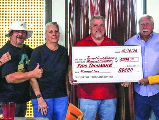 Azle car club contributes to Vietnam veterans memorial