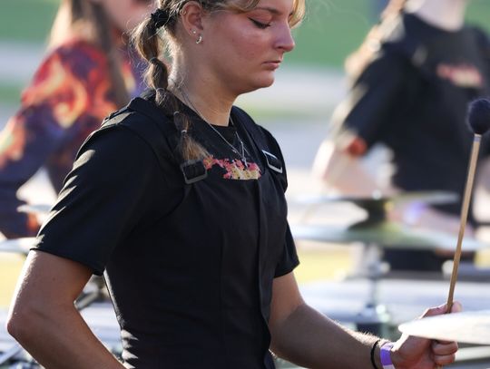 Azle Marching Green Pride competes at Mid-Cities Regional