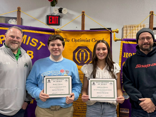 Azle Optimist Club recognizes two AHS students