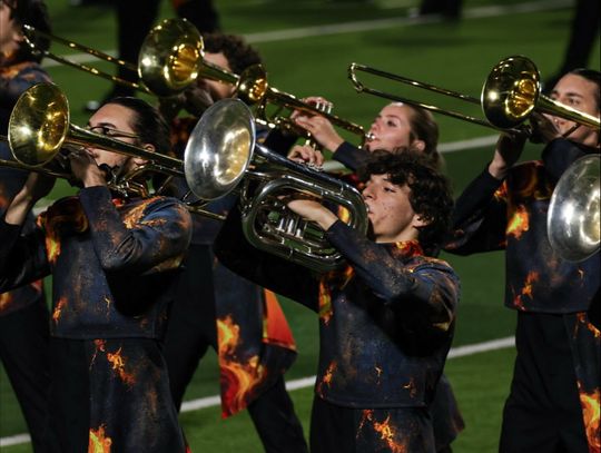 Marching Green Pride finishes 7th at area contest