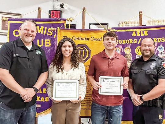 May Young Texan, Tex-Anne honored by Optimists
