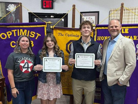 Optimist Club honors two AHS seniors