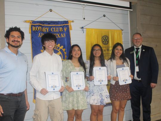 Rotary honors four AHS seniors at February meeting