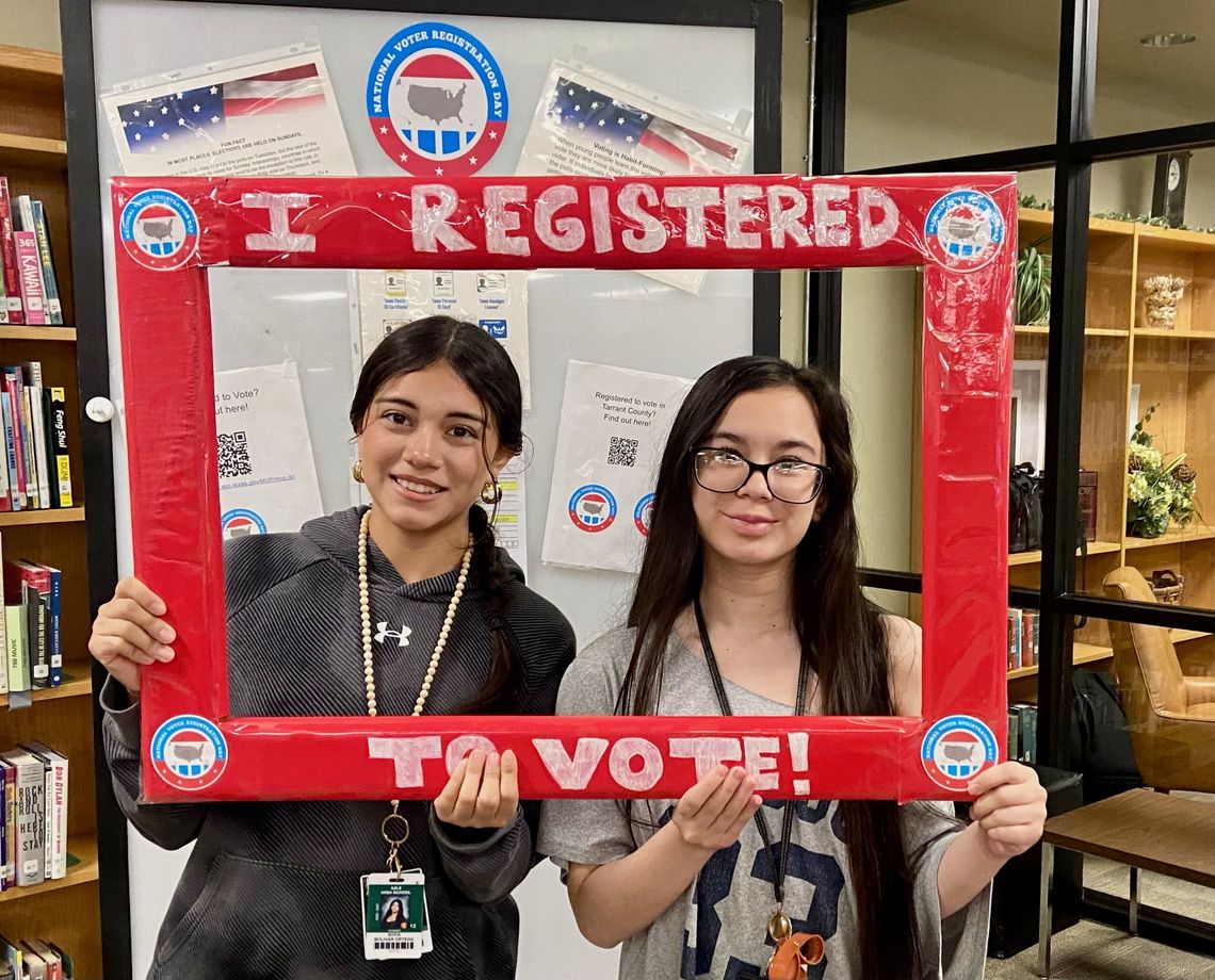 AHS students register to vote AHS students register to vote