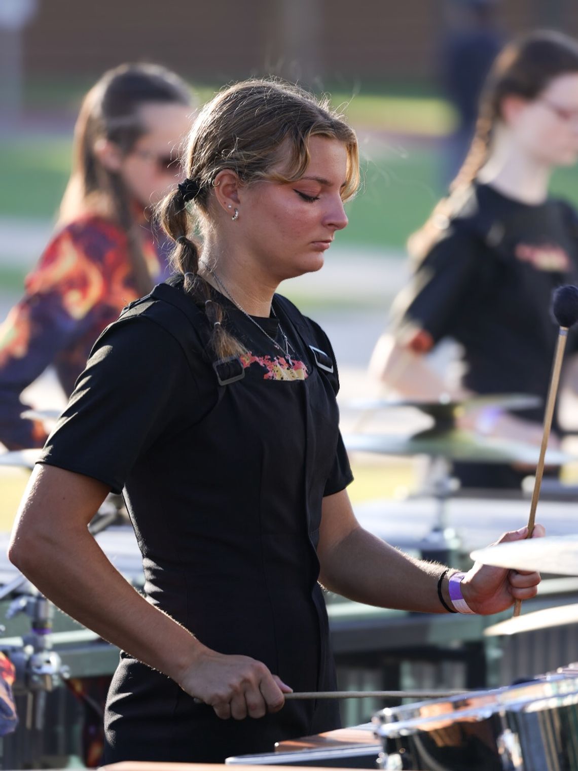 Azle Marching Green Pride competes at Mid-Cities Regional