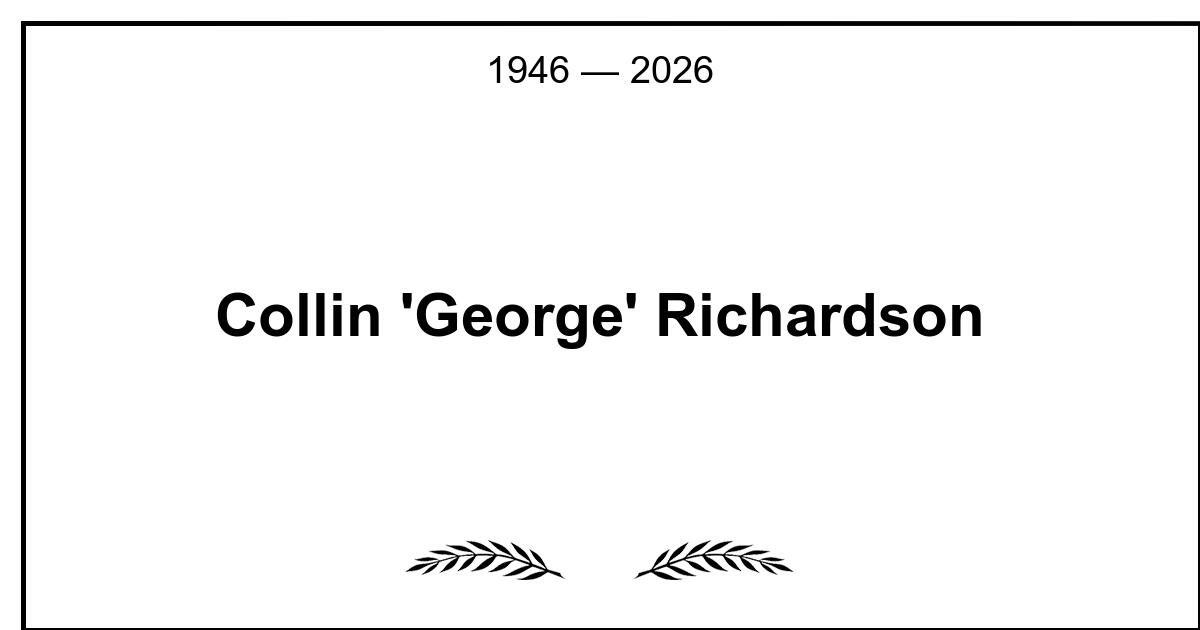 Obituary: Collin 'George' Richardson